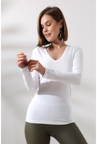 19645 KADIN UZUN KOL V YAKA BADY 