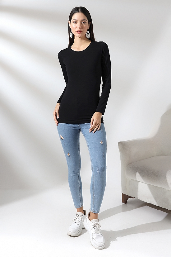 19646 BAYAN UZUN KOL BİSİKLET YAKA BADY 