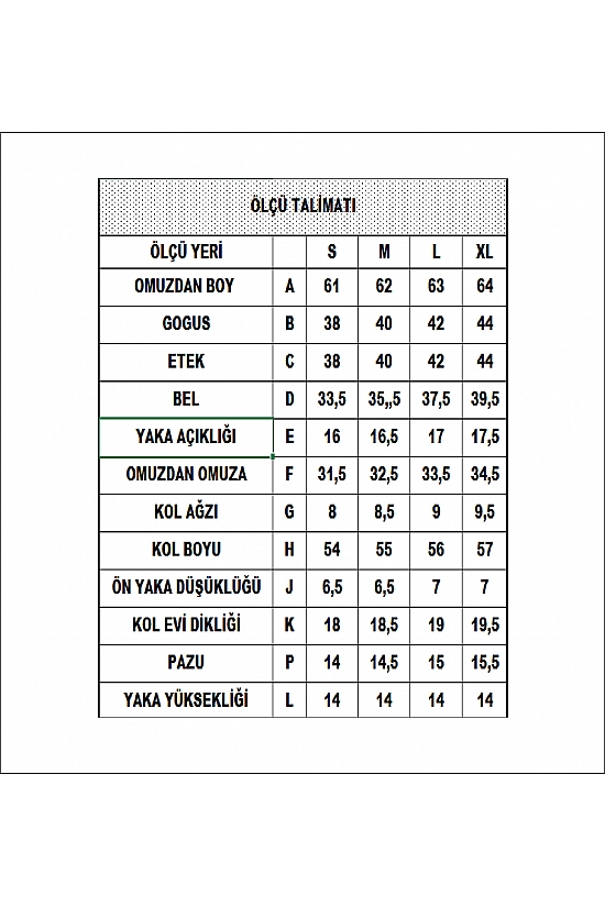 19833 BAYAN UZUN KOL TAM BALIKCI YAKA BADY 