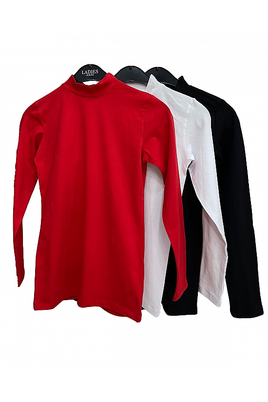 39939 - 3LÜ PAKET BAYAN UZUN KOL YARIM BALIKCI YAKA BADY