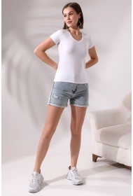 21043 KADIN KISA KOL V YAKA BADY 