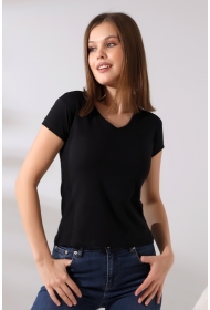 21043 KADIN KISA KOL V YAKA BADY 