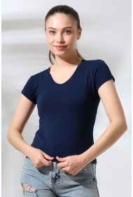 21043 KADIN KISA KOL V YAKA BADY 