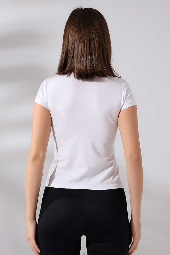 21065 BAYAN KISA KOL CEPLİ LYC PİS V YAKA BADY 