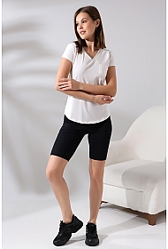 21065 KADIN KISA KOL CEPLİ LYC PİS V YAKA BADY 