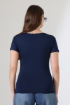 22175 KADIN TULUM V YAKA FULL LYC VORTVİSK KISA KOL TSHIRT 