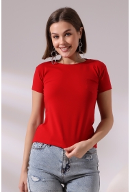 21066 KADIN KISA KOL CEPLİ LYC PİS BİSİKLET YAKA BADY 