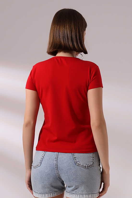 21066 BAYAN KISA KOL CEPLİ LYC PİS BİSİKLET YAKA BADY 