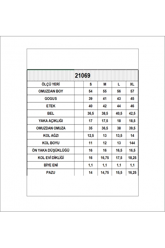 21069 KADIN KISA KOL KARE YAKA BADY 