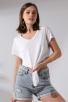 19410 KADIN KISA KOL SALAŞ V YAKA VSK TSHIRT 19410 KADIN KISA KOL SALAŞ V YAKA VSK TSHIRT