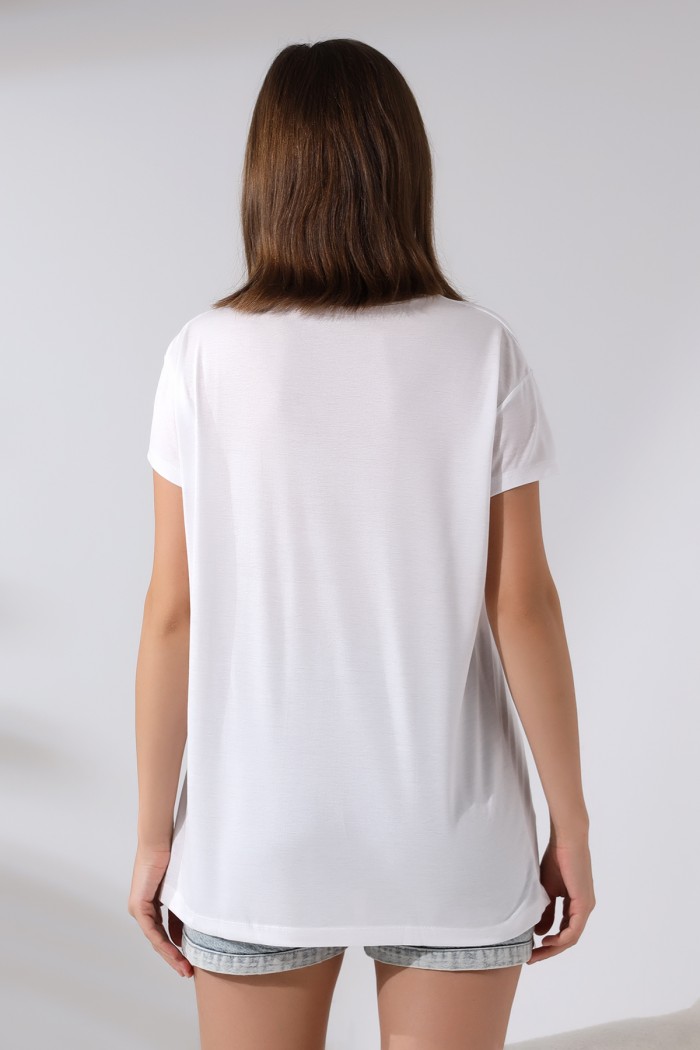 19410 KADIN KISA KOL SALAŞ V YAKA VSK TSHIRT 19410 KADIN KISA KOL SALAŞ V YAKA VSK TSHIRT