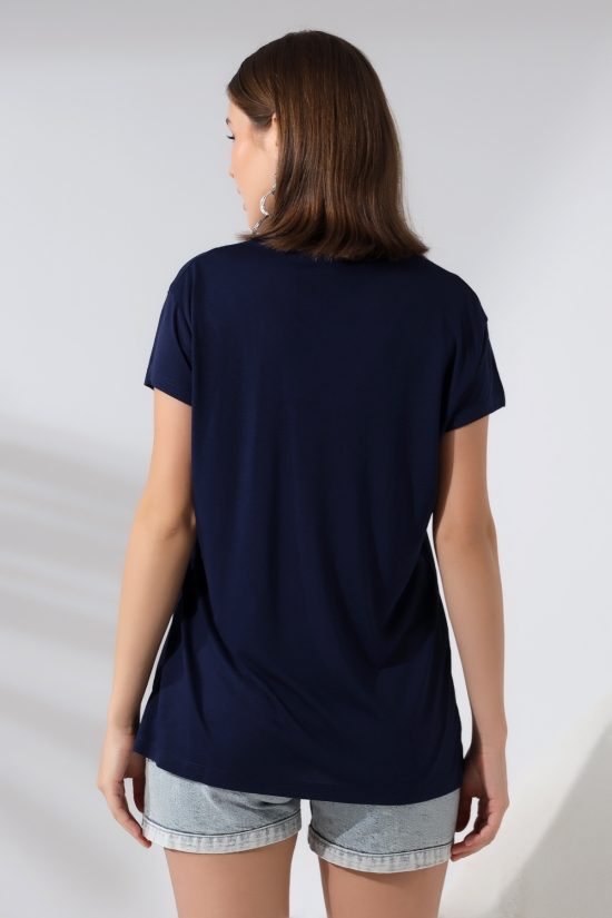 19410 BAYAN KISA KOL SALAŞ V YAKA VSK TSHIRT