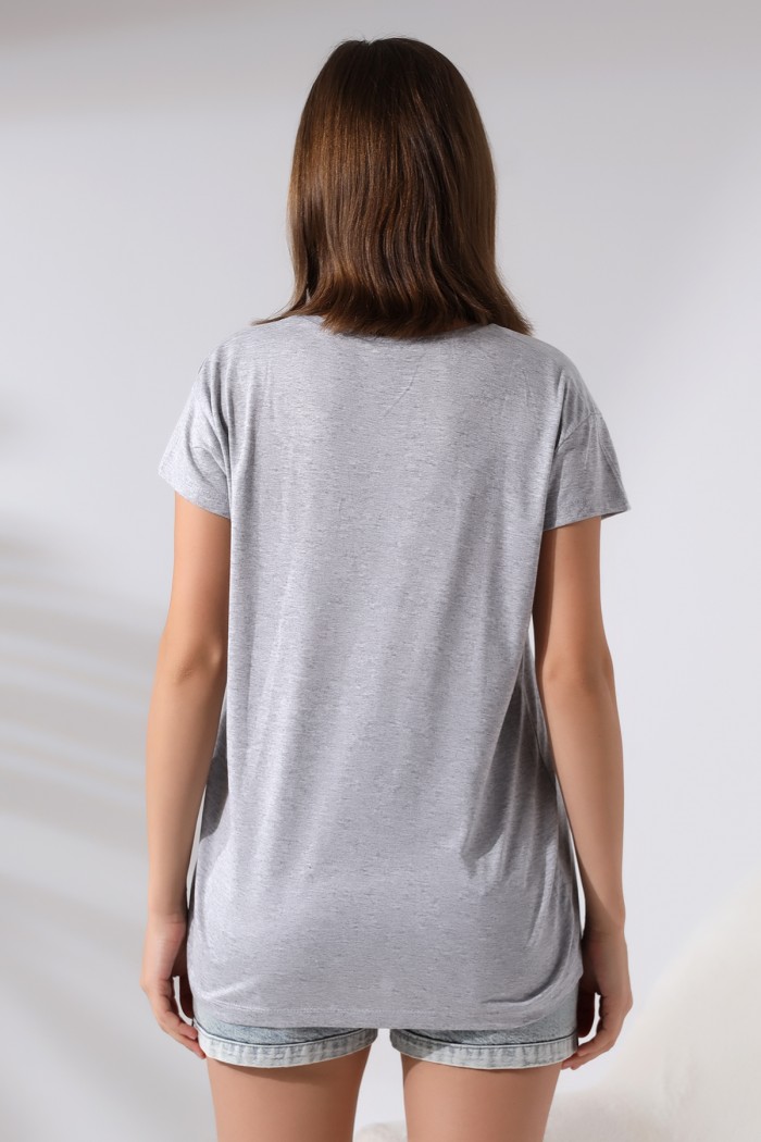 19410 BAYAN KISA KOL SALAŞ V YAKA VSK TSHIRT 19410 BAYAN KISA KOL SALAŞ V YAKA VSK TSHIRT