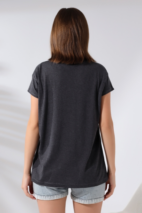 19410 BAYAN KISA KOL SALAŞ V YAKA VSK TSHIRT