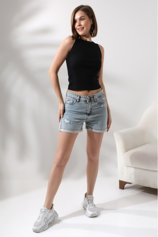 21561  BAYAN KOLSUZ LİKRASIZ RİB PAMUKLU KOLSUZ ATLET 