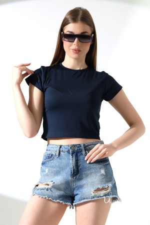 21974 KADIN  FULL LYC MİKRO  BİSİKLET YAKA TSHIRT 21974 KADIN  FULL LYC MİKRO  BİSİKLET YAKA TSHIRT