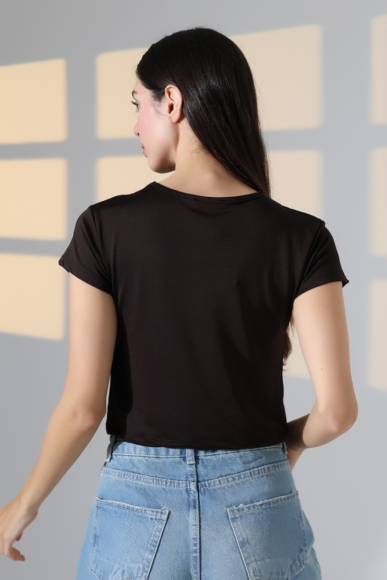 21974 KADIN  FULL LYC MİKRO  BİSİKLET YAKA TSHIRT