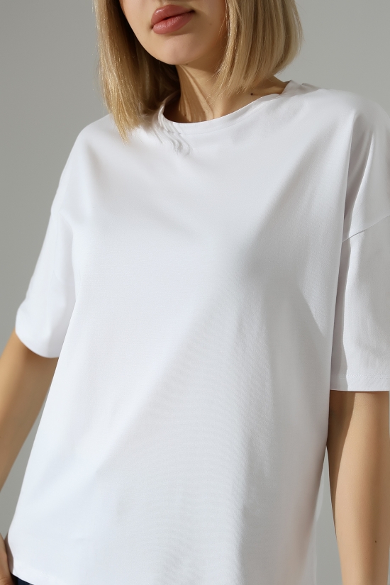 22120 KADIN 24/1 PENYE KOMPAKT GENİŞ SALAŞ KISA KOL TSHIRT