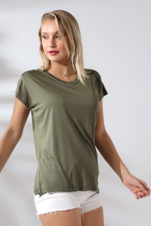21256 KADIN KISA KOL SALAŞ BİSİKLET YAKA VSK TSHIRT 21256 KADIN KISA KOL SALAŞ BİSİKLET YAKA VSK TSHIRT