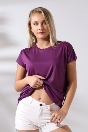 21256 KADIN KISA KOL SALAŞ BİSİKLET YAKA VSK TSHIRT 21256 KADIN KISA KOL SALAŞ BİSİKLET YAKA VSK TSHIRT