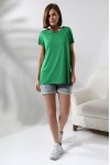 21256 KADIN KISA KOL SALAŞ BİSİKLET YAKA VSK TSHIRT 21256 KADIN KISA KOL SALAŞ BİSİKLET YAKA VSK TSHIRT