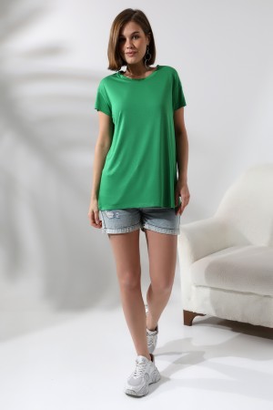 21256 KADIN KISA KOL SALAŞ BİSİKLET YAKA VSK TSHIRT 21256 KADIN KISA KOL SALAŞ BİSİKLET YAKA VSK TSHIRT