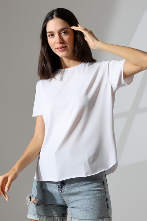 21638 KADIN MİKROPOLY GENİŞ BİSİKLET YAKA KISA KOLU VE ETEĞİ DİKİŞSİZ MİKROFAY TSHIRT  21638 KADIN MİKROPOLY GENİŞ BİSİKLET YAKA KISA KOLU VE ETEĞİ DİKİŞSİZ MİKROFAY TSHIRT