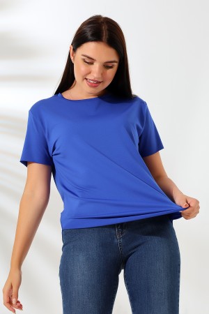 21638 KADIN MİKROPOLY GENİŞ BİSİKLET YAKA KISA KOLU VE ETEĞİ DİKİŞSİZ MİKROFAY TSHIRT  21638 KADIN MİKROPOLY GENİŞ BİSİKLET YAKA KISA KOLU VE ETEĞİ DİKİŞSİZ MİKROFAY TSHIRT