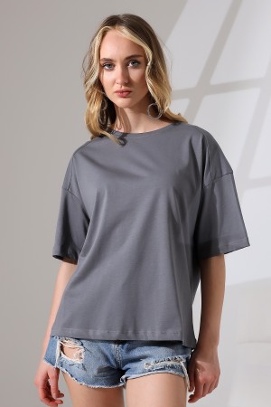 21669 KADIN KALIN FAYN PENYE KOMPAKT OMUZ PARÇALI KISA KOL GENİŞ SALAŞ  TSHIRT 21669 KADIN KALIN FAYN PENYE KOMPAKT OMUZ PARÇALI KISA KOL GENİŞ SALAŞ  TSHIRT