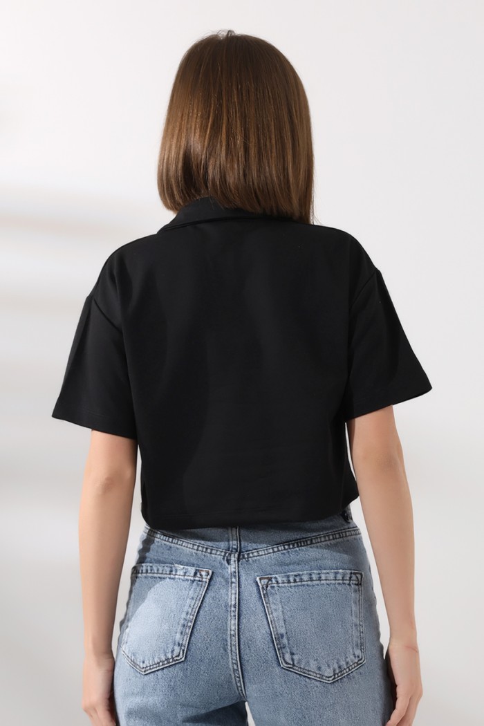 21171 BAYAN KISA KOL GÖMLEK YAKA POLO YAKA TSHIRT 21171 BAYAN KISA KOL GÖMLEK YAKA POLO YAKA TSHIRT