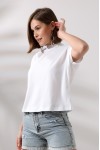 19588 BAYAN DİK YAKA KISA KOLU BEDENDE PAMUKLU KISA TSHIRT 19588 BAYAN DİK YAKA KISA KOLU BEDENDE PAMUKLU KISA TSHIRT