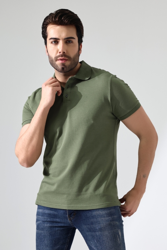 21844 ERKEK REGULAR FİT KISA KOL PİKE POLO YAKA TSHIRT 