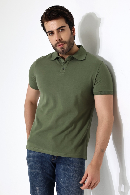 21844 ERKEK REGULAR FİT KISA KOL PİKE POLO YAKA TSHIRT 