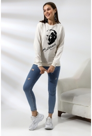 19159 K. ATATÜRK  BASK.2CM TEMİZLEME BİYELİ 2İP KADIN SWET