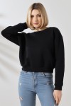 21614 KADIN 3 İP PENYE COMPACK ŞARDONLU GENİŞ VE KISA BİSİKLET YAKA SWETSHIRT 21614 KADIN 3 İP PENYE COMPACK ŞARDONLU GENİŞ VE KISA BİSİKLET YAKA SWETSHIRT