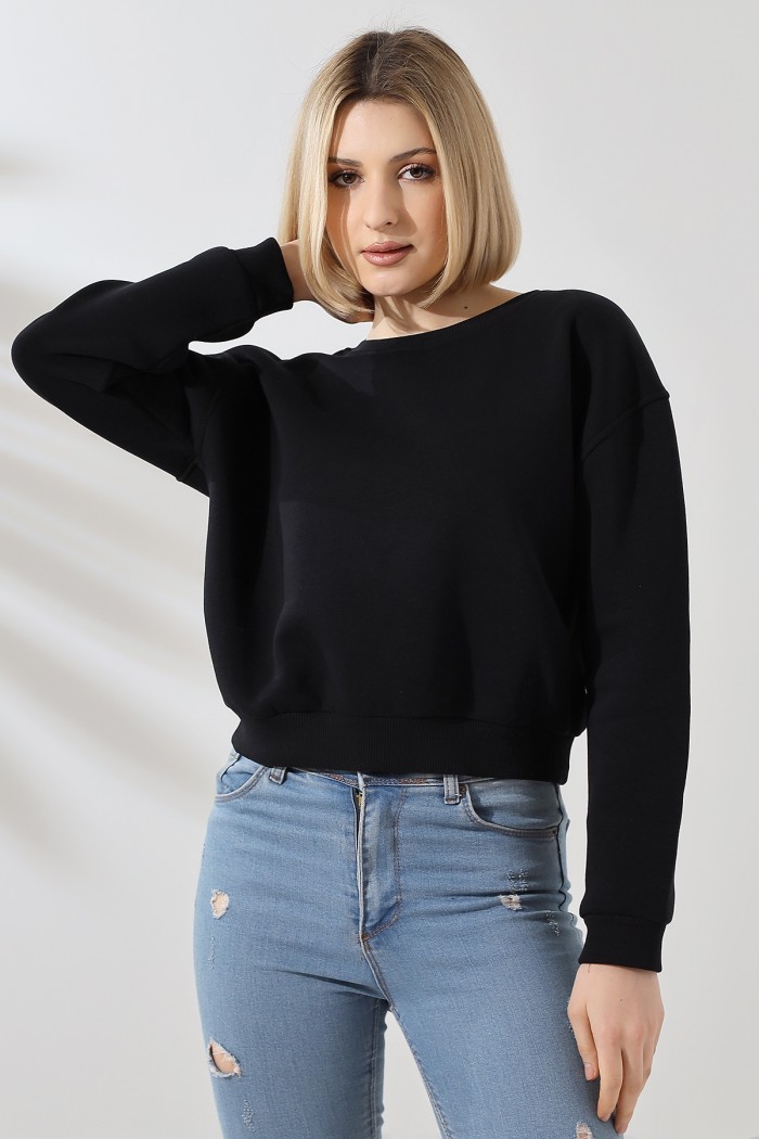 21614 KADIN 3 İP PENYE COMPACK ŞARDONLU GENİŞ VE KISA BİSİKLET YAKA SWETSHIRT 21614 KADIN 3 İP PENYE COMPACK ŞARDONLU GENİŞ VE KISA BİSİKLET YAKA SWETSHIRT