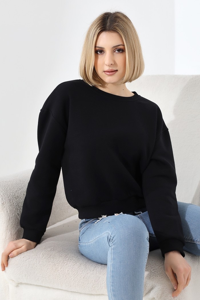 21614 KADIN 3 İP PENYE COMPACK ŞARDONLU GENİŞ VE KISA BİSİKLET YAKA SWETSHIRT 21614 KADIN 3 İP PENYE COMPACK ŞARDONLU GENİŞ VE KISA BİSİKLET YAKA SWETSHIRT