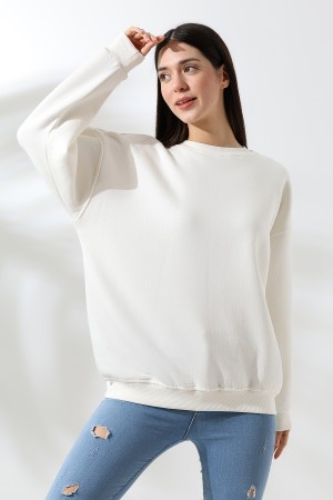 21620 KADIN 3 İP PENYE KOMPAKT ŞARDONLU  BİSİKLET YAKA SALAŞ OVERSİZE UZUN SWEATSHIRT 21620 KADIN 3 İP PENYE KOMPAKT ŞARDONLU  BİSİKLET YAKA SALAŞ OVERSİZE UZUN SWEATSHIRT