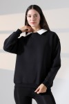 21985 KADIN 3 İP BİSİKLETVE GÖMLEK YAKALI SALAŞ GENİŞ SWETSHIRT 21985 KADIN 3 İP BİSİKLETVE GÖMLEK YAKALI SALAŞ GENİŞ SWETSHIRT