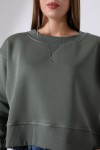 21925 KADIN 3 İP PENYE KOMPAKT ŞARDONLU YÜKSEK KAŞG YAKA ALTI ÜÇGEN KARYOKALI YANLARI YIRTMAÇLI I GENİŞ SWEATSHIRT 21925 KADIN 3 İP PENYE KOMPAKT ŞARDONLU YÜKSEK KAŞG YAKA ALTI ÜÇGEN KARYOKALI YANLARI YIRTMAÇLI I GENİŞ SWEATSHIRT