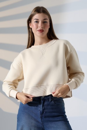 21925 KADIN 3 İP PENYE KOMPAKT ŞARDONLU YÜKSEK KAŞG YAKA ALTI ÜÇGEN  KARYOKALI  YANLARI YIRTMAÇLI I GENİŞ   SWEATSHIRT 21925 KADIN 3 İP PENYE KOMPAKT ŞARDONLU YÜKSEK KAŞG YAKA ALTI ÜÇGEN  KARYOKALI  YANLARI YIRTMAÇLI I GENİŞ   SWEATSHIRT