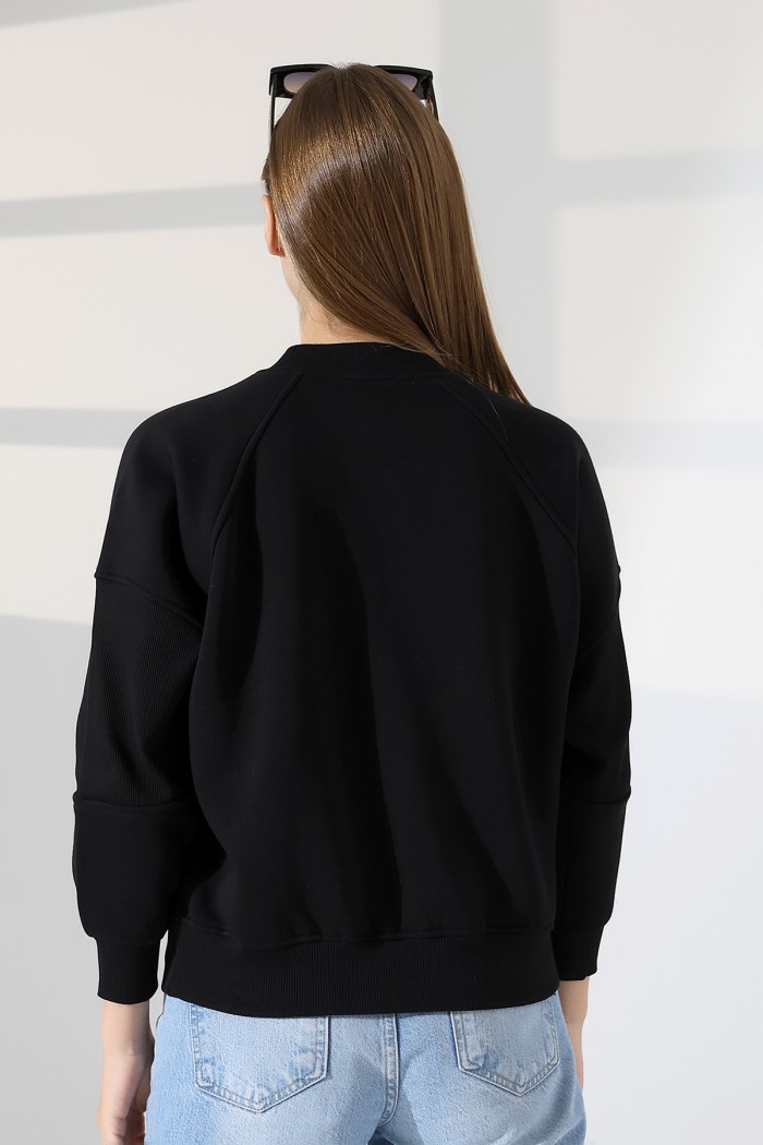 21970 KADIN 3 İP PENYE KOMPAKT ŞARDONLU REGLAN KOL KOLLARI KAŞGORE PARÇALI DİK BİSİKLET YAKA SWEATSHIRT 21970 KADIN 3 İP PENYE KOMPAKT ŞARDONLU REGLAN KOL KOLLARI KAŞGORE PARÇALI DİK BİSİKLET YAKA SWEATSHIRT