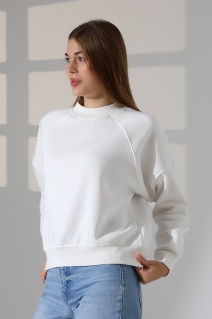 21970 KADIN 3 İP PENYE KOMPAKT ŞARDONLU REGLAN KOL KOLLARI KAŞGORE PARÇALI DİK  BİSİKLET YAKA SWEATSHIRT 21970 KADIN 3 İP PENYE KOMPAKT ŞARDONLU REGLAN KOL KOLLARI KAŞGORE PARÇALI DİK  BİSİKLET YAKA SWEATSHIRT