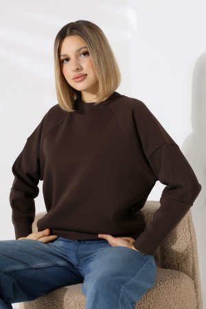 21970 KADIN 3 İP PENYE KOMPAKT ŞARDONLU REGLAN KOL KOLLARI KAŞGORE PARÇALI DİK  BİSİKLET YAKA SWEATSHIRT 21970 KADIN 3 İP PENYE KOMPAKT ŞARDONLU REGLAN KOL KOLLARI KAŞGORE PARÇALI DİK  BİSİKLET YAKA SWEATSHIRT