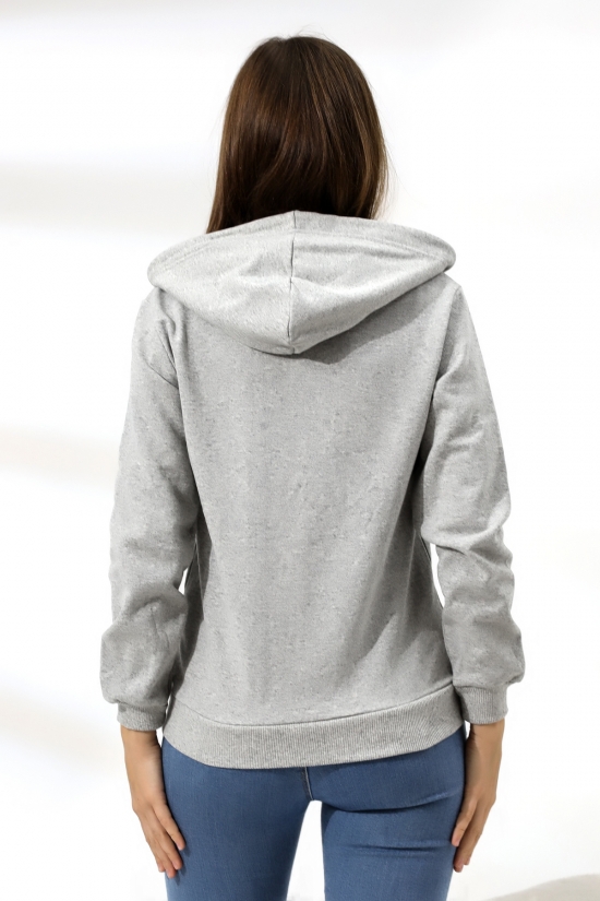 19116 BAYAN DÜZ 2İP ŞARDONLU FERM. KAPŞONLU SWETSHIRT