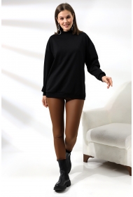 19556 KADIN  2 İP YARIM BALIKÇI TUNİK SWETSHIRT 