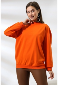 19556 KADIN  2 İP YARIM BALIKÇI TUNİK SWETSHIRT 