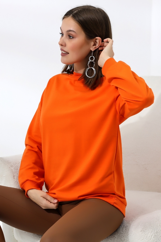 19556 BAYAN POLYVSK 2 İP YARIM BALIKÇI TUNİK SWETSHIRT 