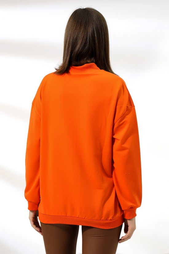 19556 BAYAN POLYVSK 2 İP YARIM BALIKÇI TUNİK SWETSHIRT 