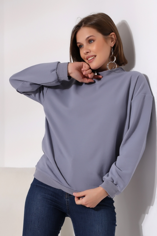 19556 BAYAN  2 İP YARIM BALIKÇI TUNİK SWETSHIRT 